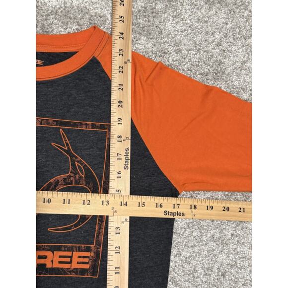 Realtree By Green Source Boy's Large 10/12 Long Sleeve T Shirt Orange Sleeves - Picture 4 of 5